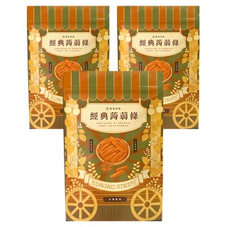 菓青市集 香蒜蒟蒻條, 台式香蒜調味, 香Q嚼勁涮嘴, 低負擔, 增加飽足感, 200g, 3包