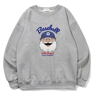 Oeta 棒球人柔軟三線毛圈布寬鬆版型大尺碼大學T