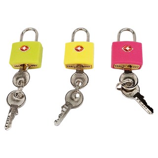 小巧鑰匙掛鎖 3個 銅+ABS塑料, 1組