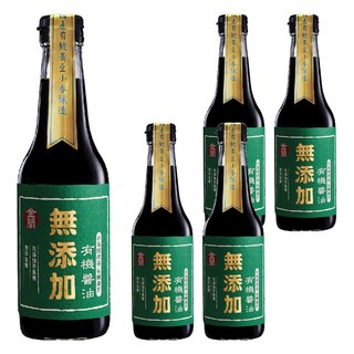 金蘭 無添加有機醬油 有機黃豆釀造 澳洲海鹽 無防腐劑, 500ml, 5瓶