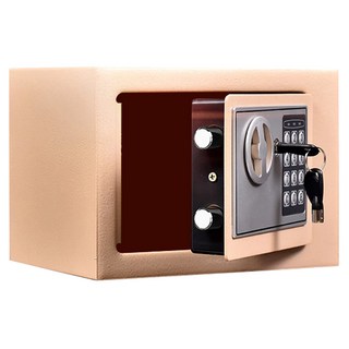 密碼保險櫃, 鋼板+電子元件, 包含緊急鑰匙*2/螺絲*2/說明書*1, 基本金