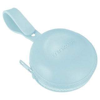 MiNiKOiOi 矽膠奶嘴收納盒, 礦岩藍, 1個