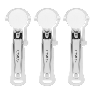 COSMOS 放大鏡指甲剪 附集中盒 可調式放大鏡 高密合刀鋒, #507, 3個