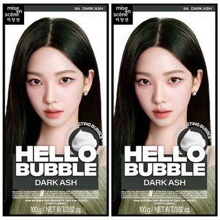 mise en scene 魅尚萱 Hello Bubble泡沫染髮劑, 5A霧灰黑, 2盒