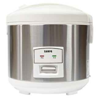 SAMPO 聲寶 電子鍋 10人份, KS-BQ18, 白色 + 銀色