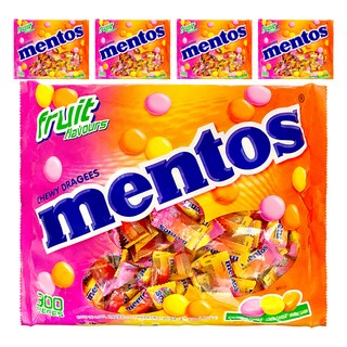 mentos 曼陀珠 獨立包裝曼陀珠 綜合水果口味, 810g, 5袋