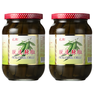 福松 脫皮辣椒, 精選釀味, 450g, 2罐