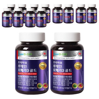 뉴트리디데이 프리미엄 루테인 오메가3 골드, 90정, 14개