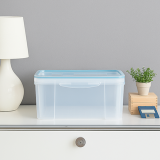 플라팜 트레이 포함 학용품 필기구 수납 탱크 리빙박스 11L, 투명, 1개