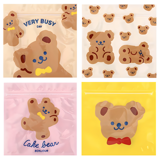 Miimii Party 可愛小熊多用途夾鏈包裝袋40件套, 可愛熊混合款, 1組