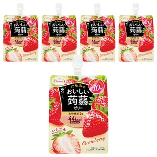 Tarami 達樂美 吸果凍 草莓 口感Q彈 方便攜帶 隨時享受美味, 150g, 5包