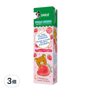 DARLIE 好來 Jolly Junior 兒童牙膏，6-12歲 草莓味, 60g, 3條