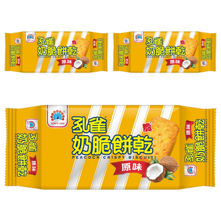 孔雀奶脆餅乾, 原味, 106g, 3包