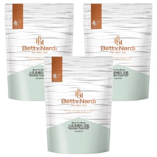 Betty Nardi 草莓花果茶茶葉 夾鏈袋裝, 125g, 1入, 3個
