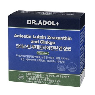 닥터아돌 안테스틴 루테인지아잔틴 앤 징코, 60정, 1개