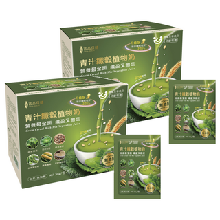 吉品保健 青汁纖穀植物奶 升級版, 30g, 12個裝, 2盒