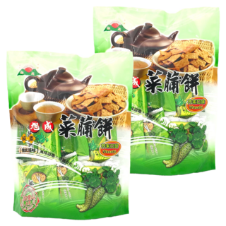 旭成 芥末菜脯餅 純素, 250g, 2袋