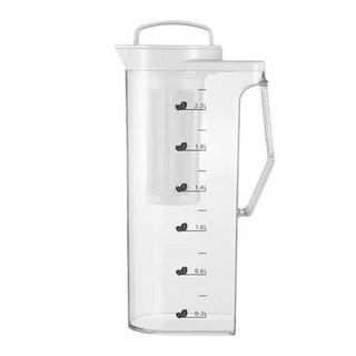 星辰唯創 冰箱冷水壺 冷萃咖啡壺, 白色/透明色, 1個, 2.2L