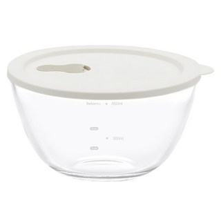 리본제이 내열유리 계량 믹싱볼 + 실리콘 스팀홀 뚜껑 세트 1.6L, 믹싱볼 + 뚜껑, 1세트