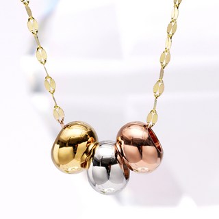 JuriEtte 14K/18K女款日常層次彩虹金項鍊+贈品戒指+購物袋