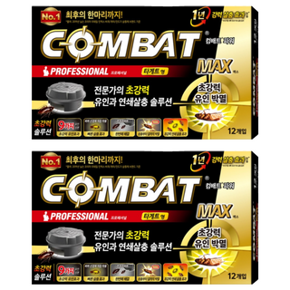 컴배트 파워 바퀴용 유인살충제 타게트형, 12g, 2개