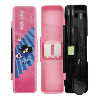 Skater X/O 湯筷附盒, 酷企鵝, 湯匙 + 筷子 + 盒, 1組