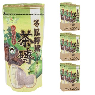 上青 黑糖塊 冬瓜檸檬茶磚 a254, 200g, 1包, 9包