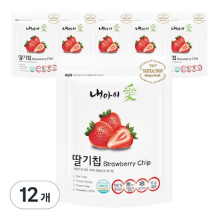 Naeiae 孩童水果凍乾 草莓口味, 12g, 12包