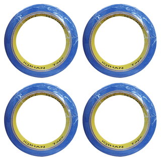 iQIHAN 彩色紙膠帶 15mmx20m 藍色, 4個