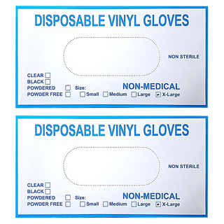 FANCY LIFE 一次性PVC手套 XL 透明色, 100個, 2盒