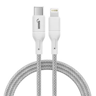 HANG R18 編織快充線 TypeC to Lightning, 2m, 灰色, 1條