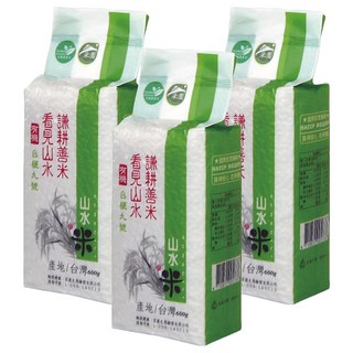 山水米 謙耕善米 有機台梗九號米, 二等, 600g, 3包