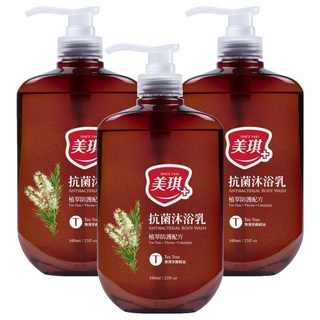 美琪 抗菌沐浴乳 茶樹, 680ml, 3瓶
