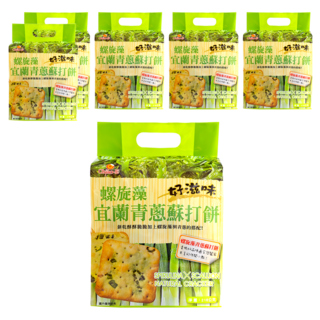 Chiao-E 巧益 螺旋藻宜蘭青蔥蘇打餅, 216g, 6包