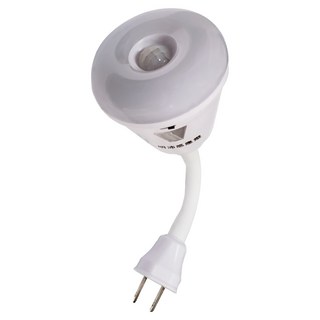 明沛 雙模式彎管紅外線 LED感應燈 3W 110V~220V, 黃光, 1個