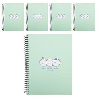 morning glory 2500 加厚左翻練習本, 顏色隨機, 5本