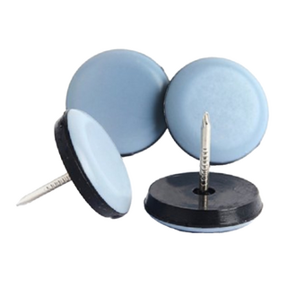 AXIS 艾克思 家俱消音防刮耐磨附釘鐵氟龍腳墊 圓形 (Set 8 厚度4mm), 1組