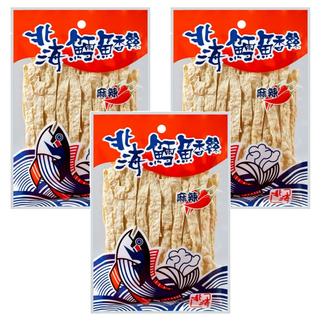 北海 麻辣北海鱈魚香絲, 45g, 3包