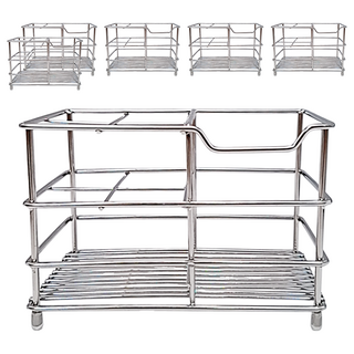 艾米購物304不鏽鋼牙刷架4格 原色, 6個