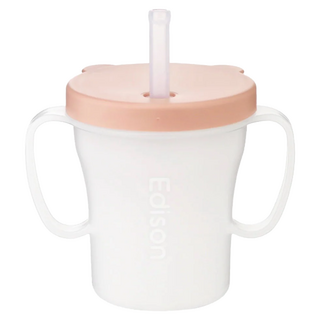 Edison 防拔防漏吸管水杯 250ml 寶寶水杯 韓國製造, 粉色, 1個
