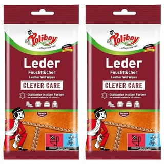 Polyboy 皮革護理紙巾, 2個