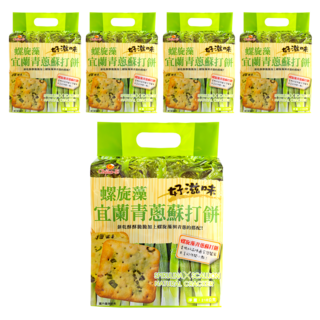 Chiao-E 巧益 螺旋藻宜蘭青蔥蘇打餅, 216g, 5包