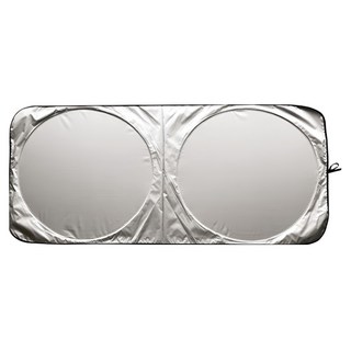 汽車雙圈遮陽隔熱簾，150cm x 70cm，阻絕UVA，摺疊收納，附專用收納袋, 1組