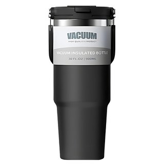 304不鏽鋼手提冰壩杯, 黑色, 900ml, 1個