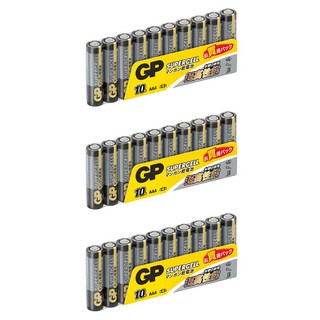 GP Batteries 超霸 AAA 超級碳鋅電池, 10顆, 3組