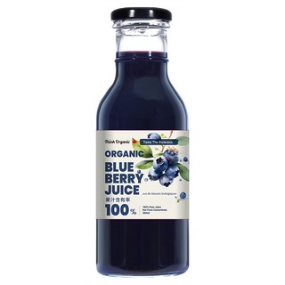 有機思維 有機藍莓原汁 350ml, 100%原汁 無添加水, 加拿大原裝進口, 1瓶