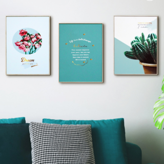 STYLEG時代家居 板畫 有框畫 3件組, 39 x 29cm