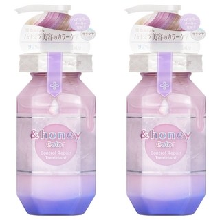 &honey Color 炫彩護色修護洗髮精 1.0, 2瓶, 蜂蜜精華深層滋養, 鎖色修護染後髮質, 440ml