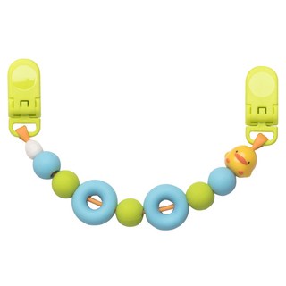 PiYOPiYO 黃色小鴨 夜光甜甜圈萬用夾, 輕鬆夾帶安全, 搭配毛巾、口水巾, 無異味、清潔方便, 怪獸綠, 1條