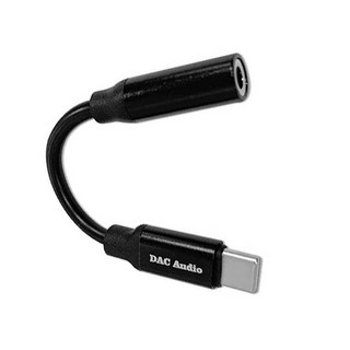 iLeco Type-C 手機音源轉接器 3.5mm 24bit / 192khz 音頻解碼, DAC-11, 黑色, 1個